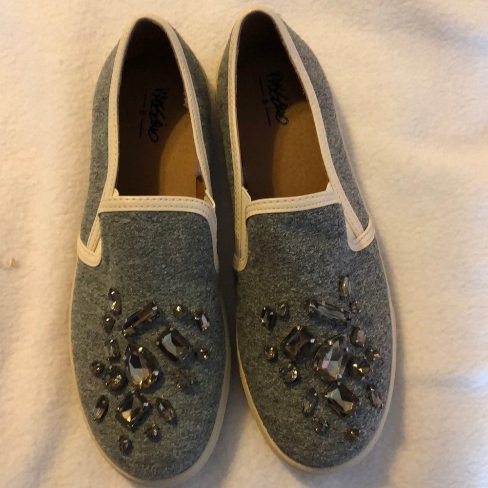 Grey studded sneakers